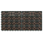 Tile de Decking 6 pcs Marrón 60 x 30 cm WPC
