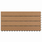 Tile de Decking 6 pcs Marrón 60 x 30 cm WPC