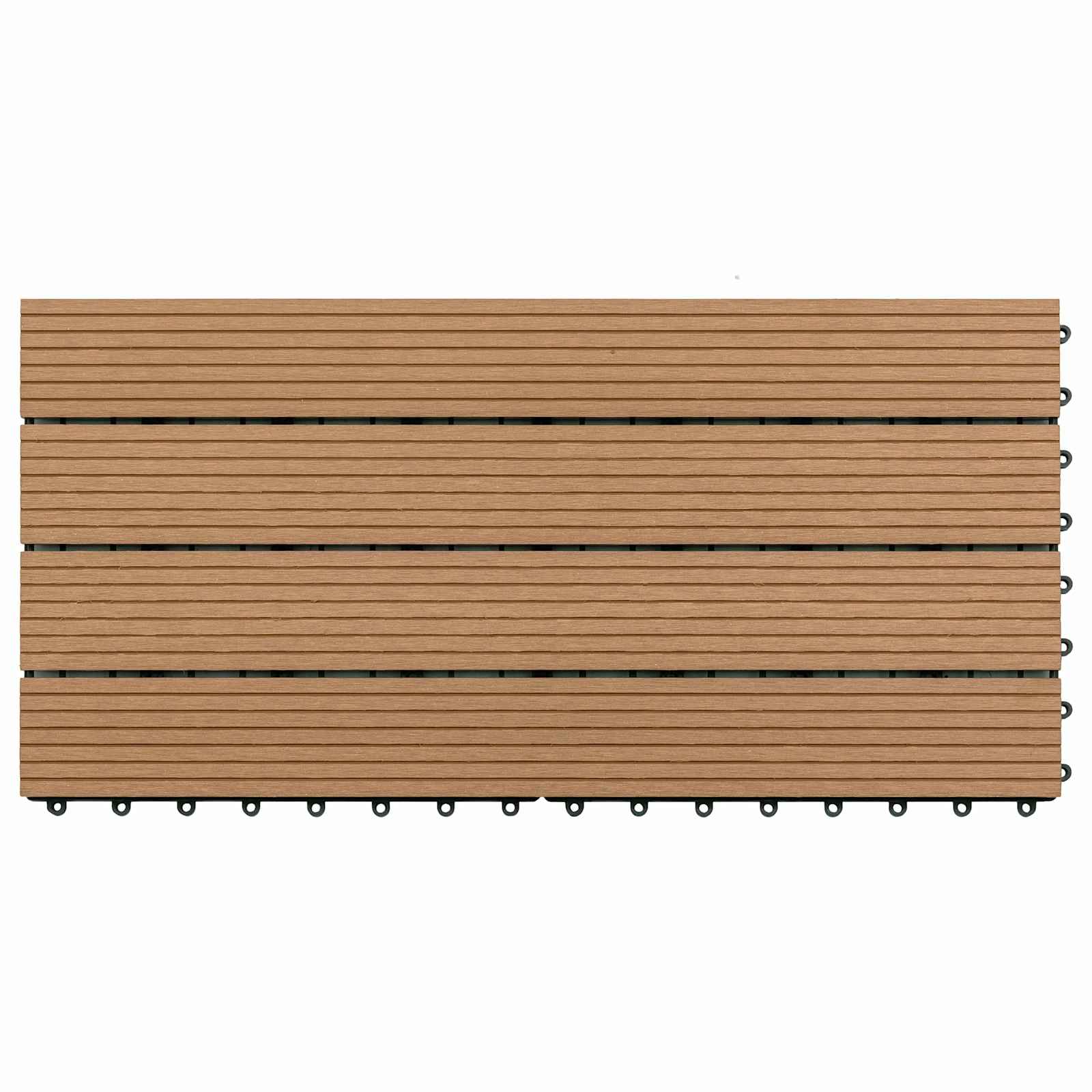 Tile de Decking 6 pcs Marrón 60 x 30 cm WPC