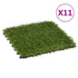 Baldosas de césped artificial 11 uds verde 30x30 cm