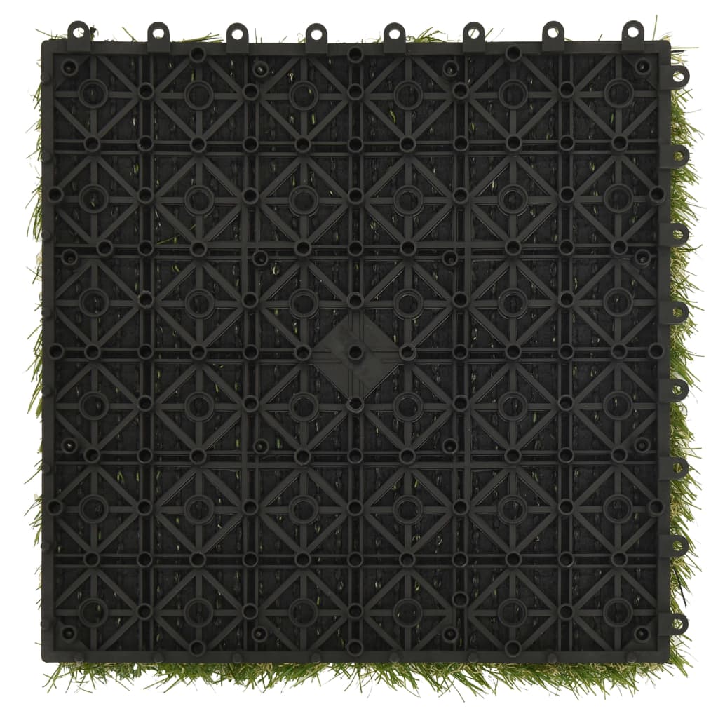 Artificial grass tiles 11 pcs green 30x30 cm