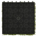 Artificial grass tiles 11 pcs green 30x30 cm