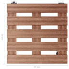 Soporte con ruedas para plantas 2 uds WPC marrón 30x30x7,5 cm