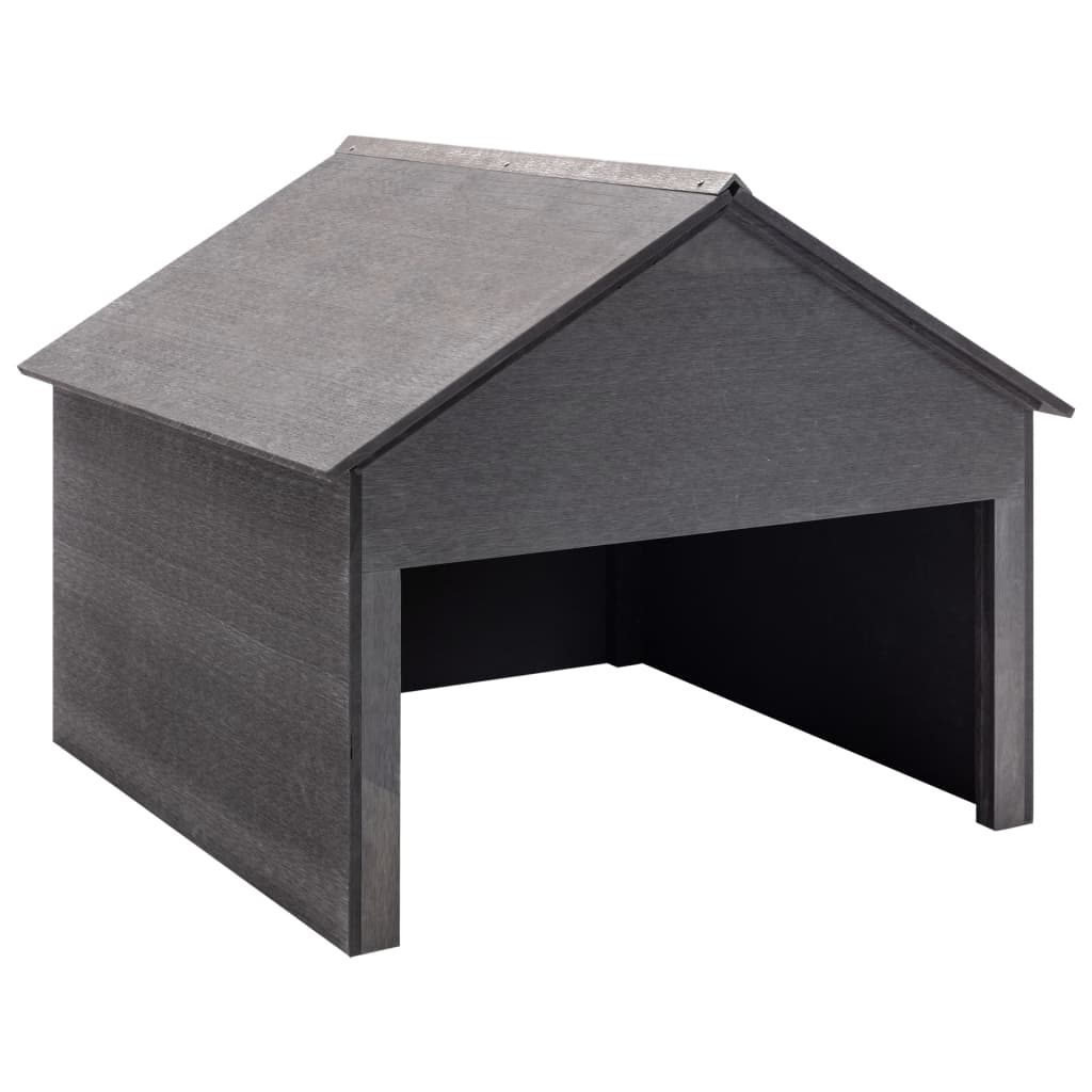 Abrigo para robô cortador de relva preto e branco 78x74x54 cm abeto