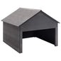 Caseta de cortacésped robótico blanco y negro 78x74x54 cm abeto