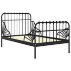 Estructura cama extensible sin colchón metal negro 80x130/200cm