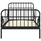 Estructura cama extensible sin colchón metal negro 80x130/200cm