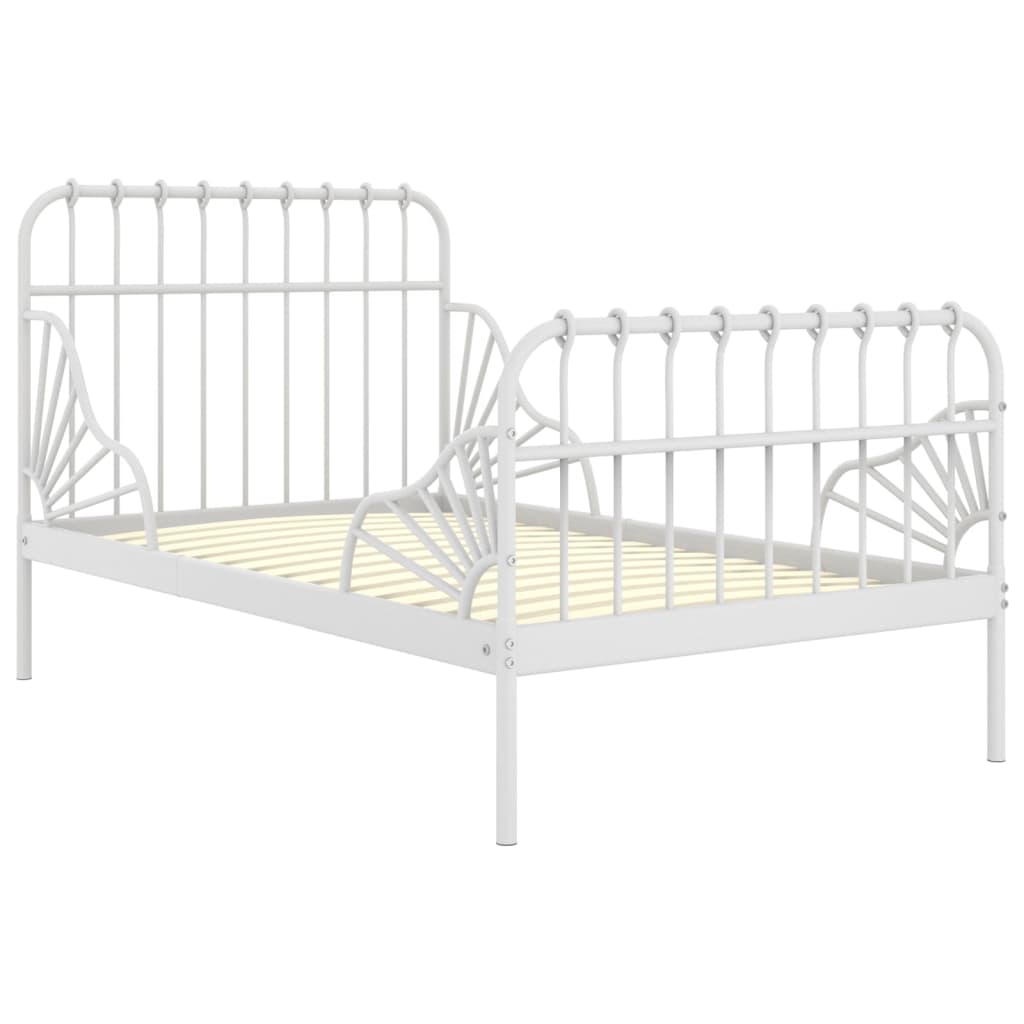 Cama extensible sin colchón metal blanco 80x130/200 cm