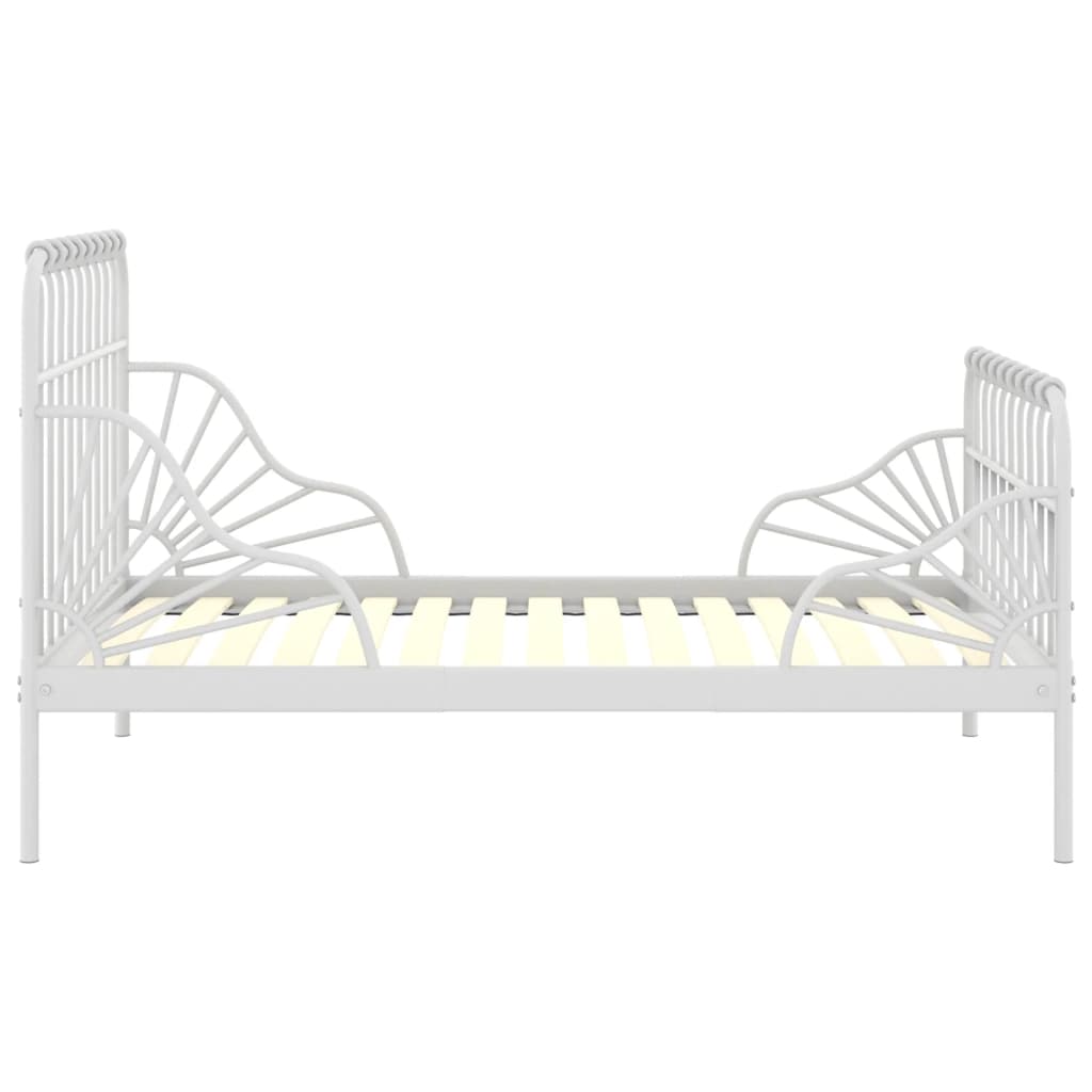 Cama extensible sin colchón metal blanco 80x130/200 cm