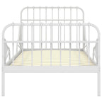 Cama extensible sin colchón metal blanco 80x130/200 cm