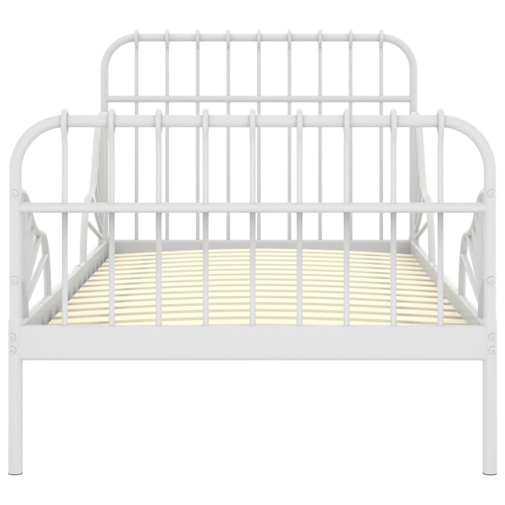 Cama extensible sin colchón metal blanco 80x130/200 cm