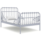 Cama extensible sin colchón metal blanco 80x130/200 cm