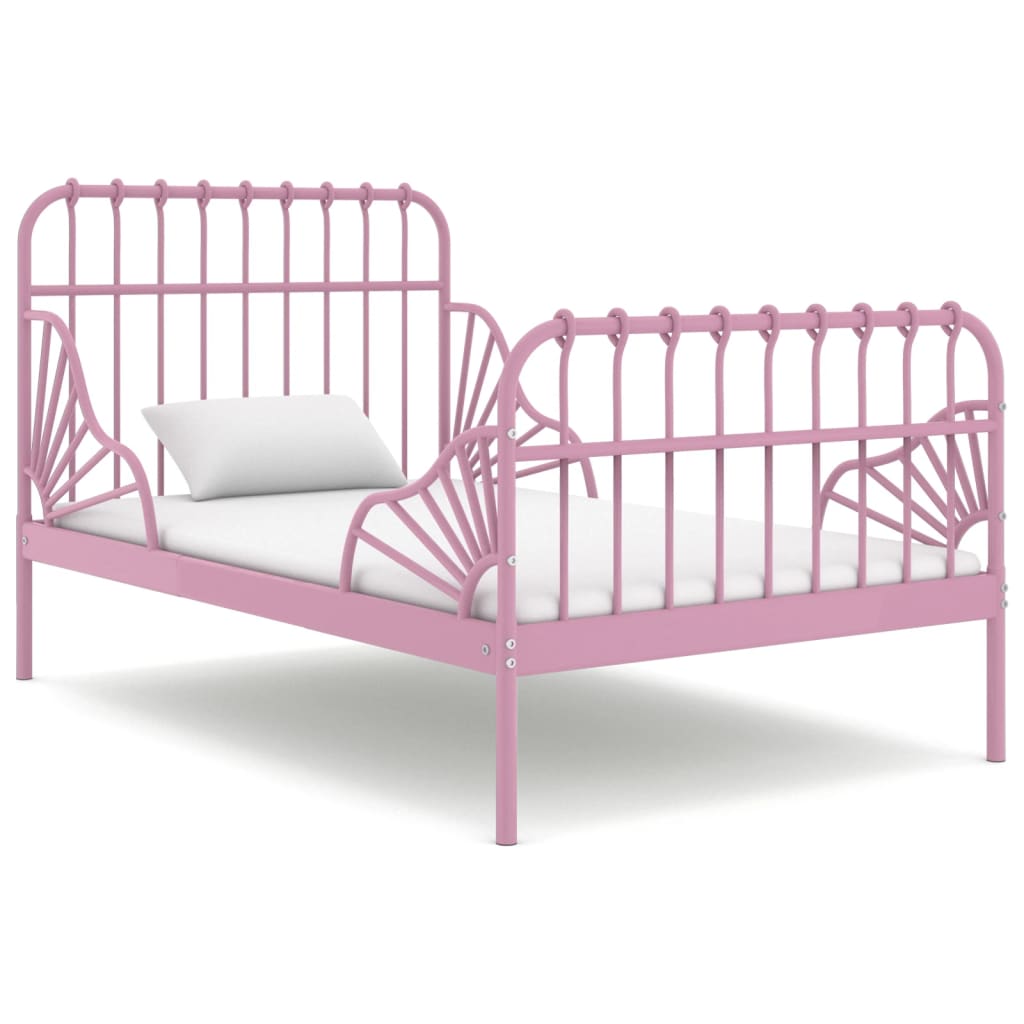 Cama extensible sin colchón metal blanco 80x130/200 cm