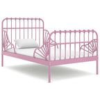 Cama extensible sin colchón metal blanco 80x130/200 cm