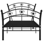 Estructura de cama sin colchón metal negro 90x200 cm