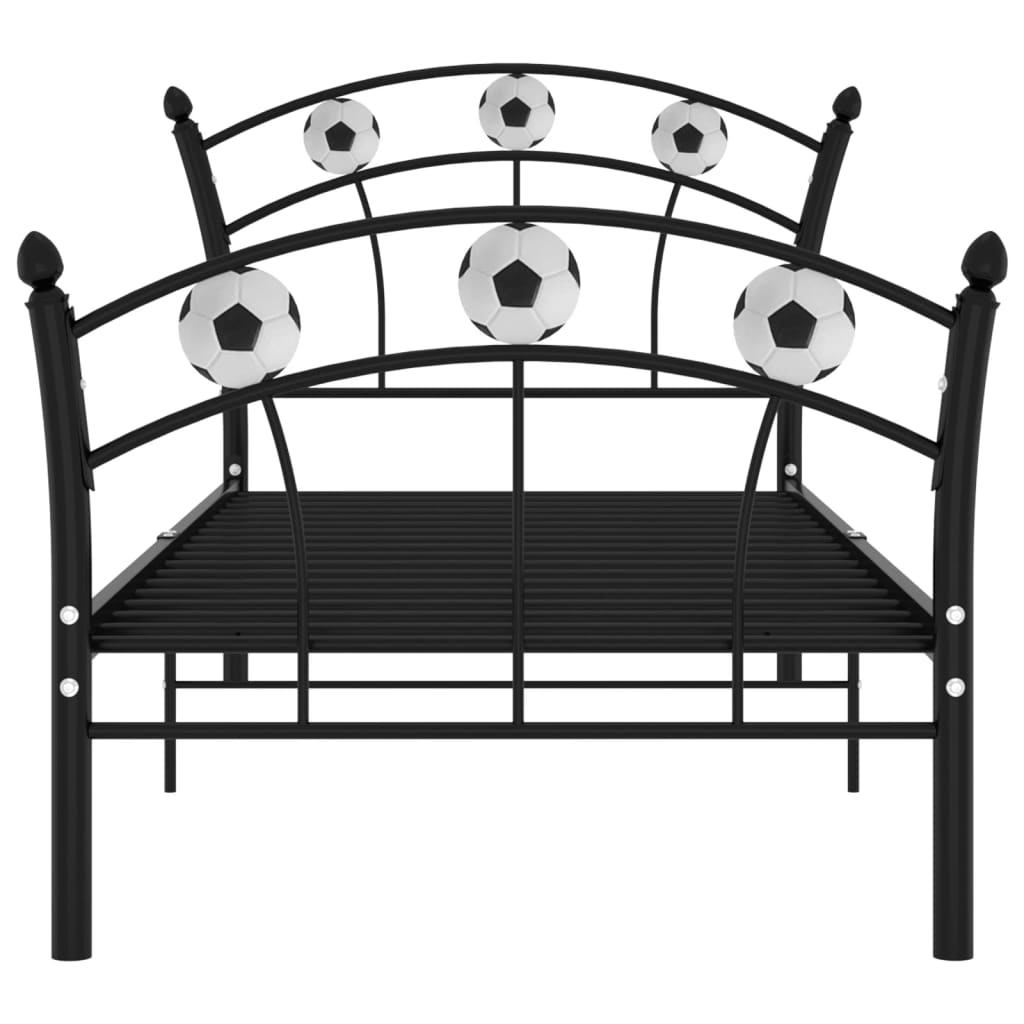 Estructura de cama sin colchón metal negro 90x200 cm