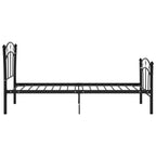 Estructura de cama sin colchón metal negro 90x200 cm