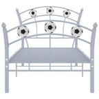 Estructura de cama sin colchón metal gris 90x200 cm