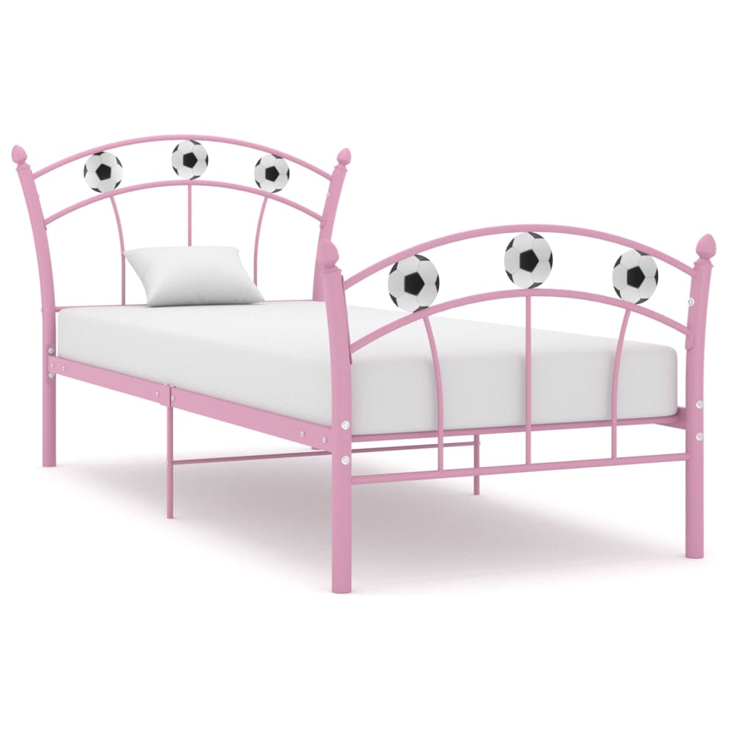 Estructura de cama sin colchón metal negro 90x200 cm