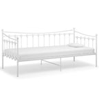 Estructura de sofá cama sin colchón metal blanco 90x200 cm