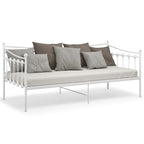 Estructura de sofá cama sin colchón metal blanco 90x200 cm