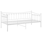 Estructura de sofá cama sin colchón metal blanco 90x200 cm
