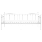 Estructura de sofá cama sin colchón metal blanco 90x200 cm