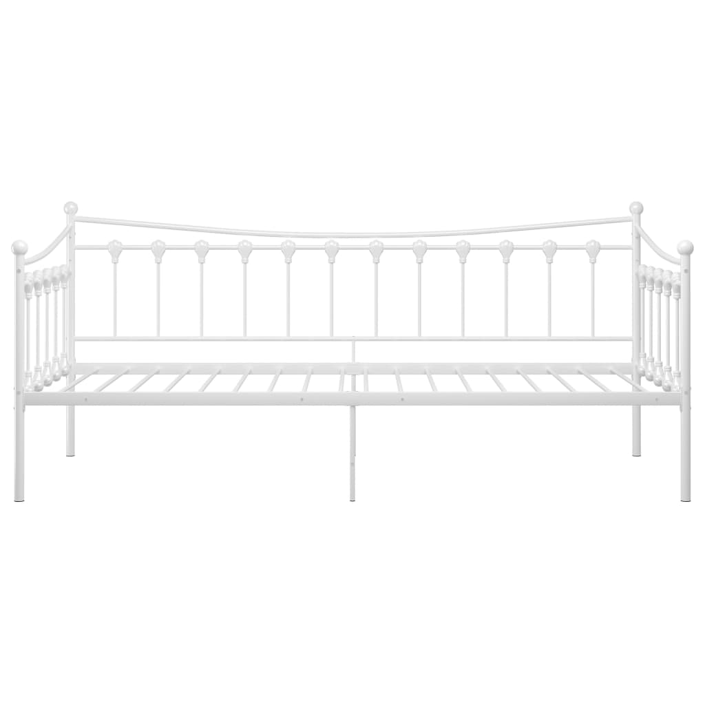 Estructura de sofá cama sin colchón metal blanco 90x200 cm