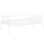 Estructura de sofá cama sin colchón metal blanco 90x200 cm