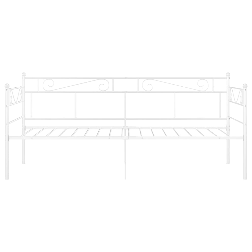Estructura de sofá cama sin colchón metal blanco 90x200 cm