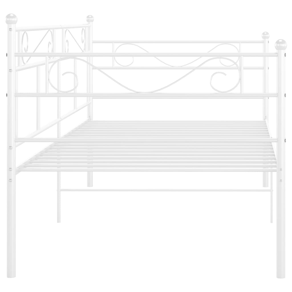Estructura de sofá cama sin colchón metal blanco 90x200 cm