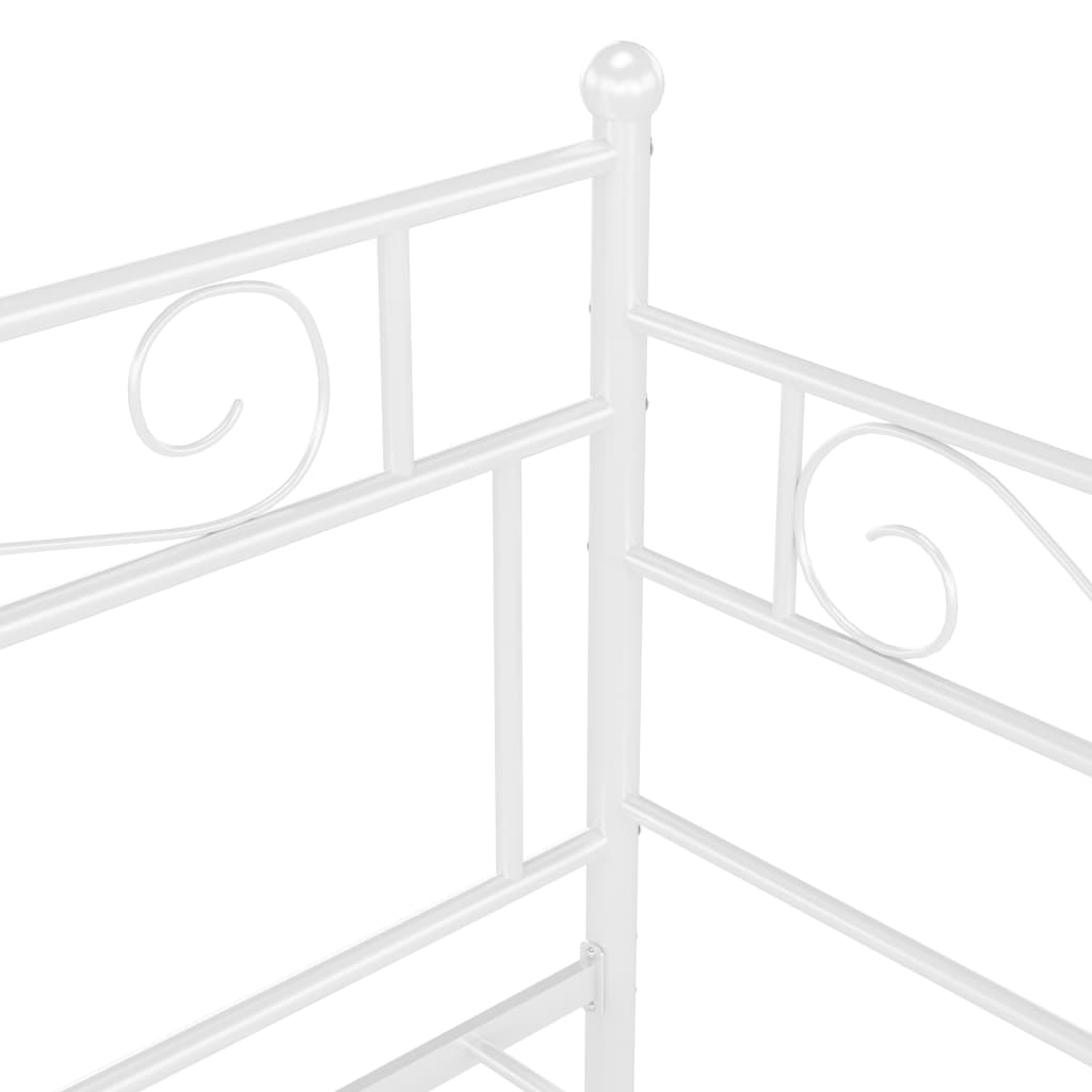 Estructura de sofá cama sin colchón metal blanco 90x200 cm