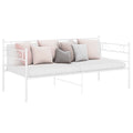 Estructura de sofá cama sin colchón metal blanco 90x200 cm