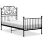 Estructura de cama sin colchón metal negro 90x200 cm