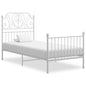 Estructura de cama sin colchón metal blanco 160x200 cm