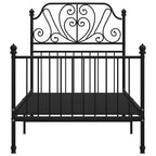 Estructura de cama sin colchón metal negro 100x200 cm