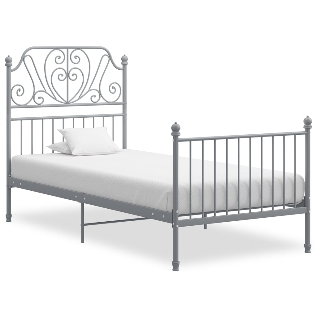 Estructura de cama sin colchón metal blanco 160x200 cm