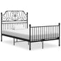 Estructura de cama sin colchón metal negro 100x200 cm