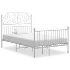 Cama extensible sin colchón metal blanco 80x130/200 cm