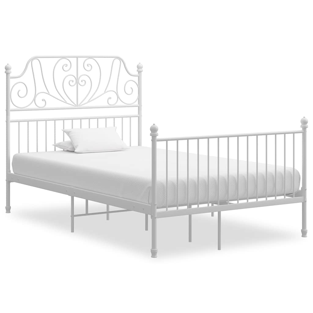 Cama extensible sin colchón metal blanco 80x130/200 cm