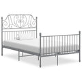 Estructura de cama sin colchón metal gris 120x200 cm
