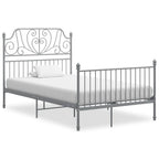 Estructura de cama sin colchón metal gris 120x200 cm