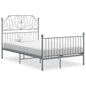Estructura de cama sin colchón metal gris 120x200 cm