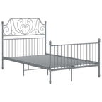 Estructura de cama sin colchón metal gris 120x200 cm
