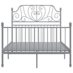 Estructura de cama sin colchón metal gris 120x200 cm