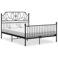 Estructura de cama sin colchón metal negro 120x200 cm