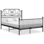 Estructura de cama sin colchón metal negro 120x200 cm