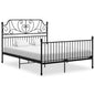 Metal black bed frame without mattress 120x200 cm