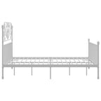 Estructura cama con cabecero sin colchón metal blanco 140x200cm