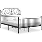 Metal black bed frame without mattress 120x200 cm